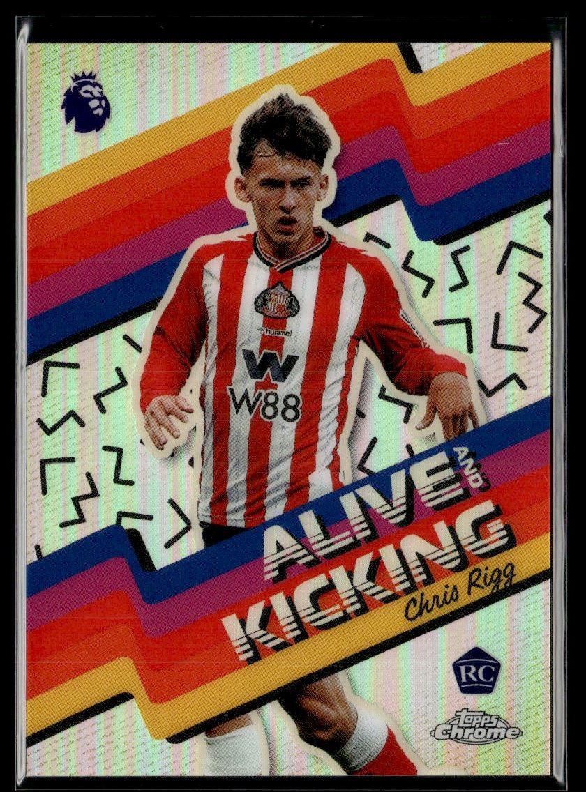 2026 Topps Chrome Premier League Alive And Kicking Chris Rigg RC