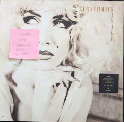 Eurythmics Savage Vinyl Record VG+/VG PL 71555 1987