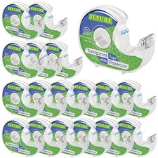 Pcs Transparent Tape with Dispenser, 0.7 x 1000 in Clear Tape Rolls Bulk, 18