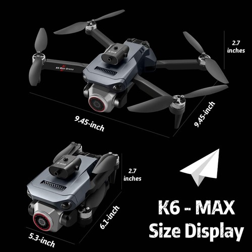 K6 Max Drone with Screen Controller with SD card, Brushless Motor, 3 batterie... - Picture 5 of 6