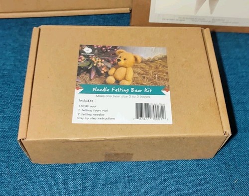 3 Needle Felting Kits Makes Bear and Mice - Milly Rose + Trimits + Wool Queen - Picture 5 of 6