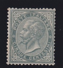 ROYAUME 1866 Vittorio Emanuele II. 5 C. gris vert M.N.H. CERT. CAFFAZ
