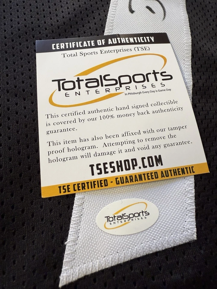 Футболка с автографом Бена Ротлисбергера «Биг Бен» из Pittsburgh Steelers сертификат подлинности TSE - Изображение 2 из 4