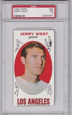1969-70 Topps Basketball, #90 Jerry West, PSA-7 PSA