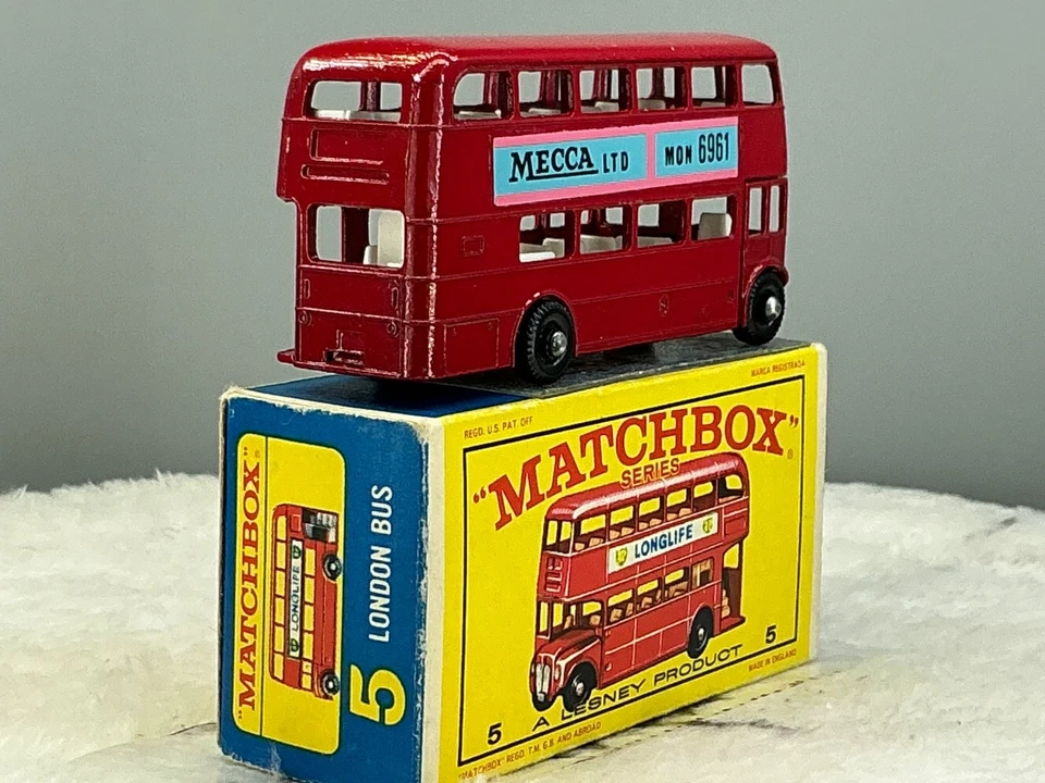 Autobús de Londres #5D Matchbox 1965 vintage, escasa publicidad “como nuevo en caja todo original Foto 4 de 4