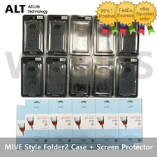 ALT MIVE Style Folder 2 Clear Case + Screen Protector Film for AT-M140_