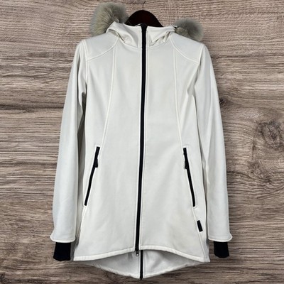 Beyond Clothing Corday Softshell L5 Jacket Womens M LONG Removable Fur Trim Hood