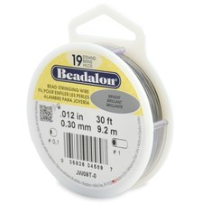 Beadalon 19 Strand Stainless Steel Bead Stringing Wire, .012 in / 0.30 mm, Br...