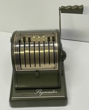 Vintage Paymaster Series S-600 Check Writer Stamper Machine Green *FOR PARTS*