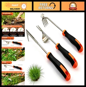 3-in-1 Ensemble d'outils de désherbage du jardin - Pulvérisateur d'herbes lourdes, épurateur ergonomique & Scra