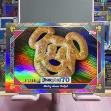 Disney Topps 70th HIDDEN MICKEY Snack Time Mickey Mouse Pretzel Card #113 51/55