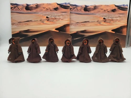 Vintage Kenner Star Wars JAWA LOT x7 figures with original capes only