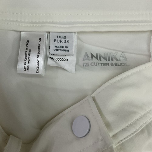 Gonna da golf sportiva Annika Cutter & Buck donna 8 bianca dettagli bianchi - Foto 2 di 7