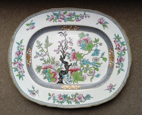 Very Large Early Minton Meat Plate - c.1830s - 'Indian Tree' - Great Example - Picture 3 of 7
