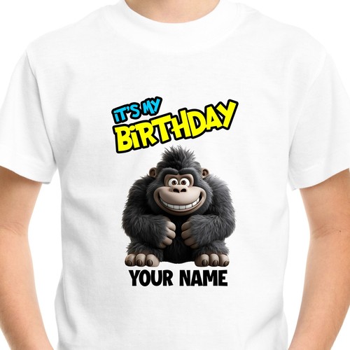 T-shirt personnalisé animaux mignon enfants jungle zoo anniversaire enfants garçons tee-shirt - Photo 23 sur 36