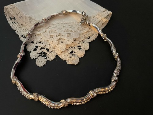 Magnificent MARCEL BOUCHER Choker Necklace Pave Baguette Rhinestone #6073