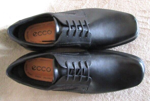 Zapatos de cuero negro punta lisa ECCO EE. UU. 11 - 11,5 M EUR 45 nuevos con caja - Imagen 2 de 8