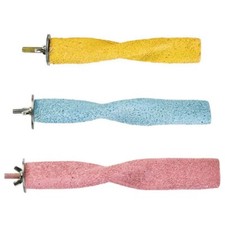 Twisted Cement Bird Perch Cage Parrot Beak Nail Trimming Adventure Bound Toy