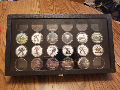 TRANSFORMERS 2007 Movie & ROTF Gold Plated Coin Set Lot of 20 In Display Case