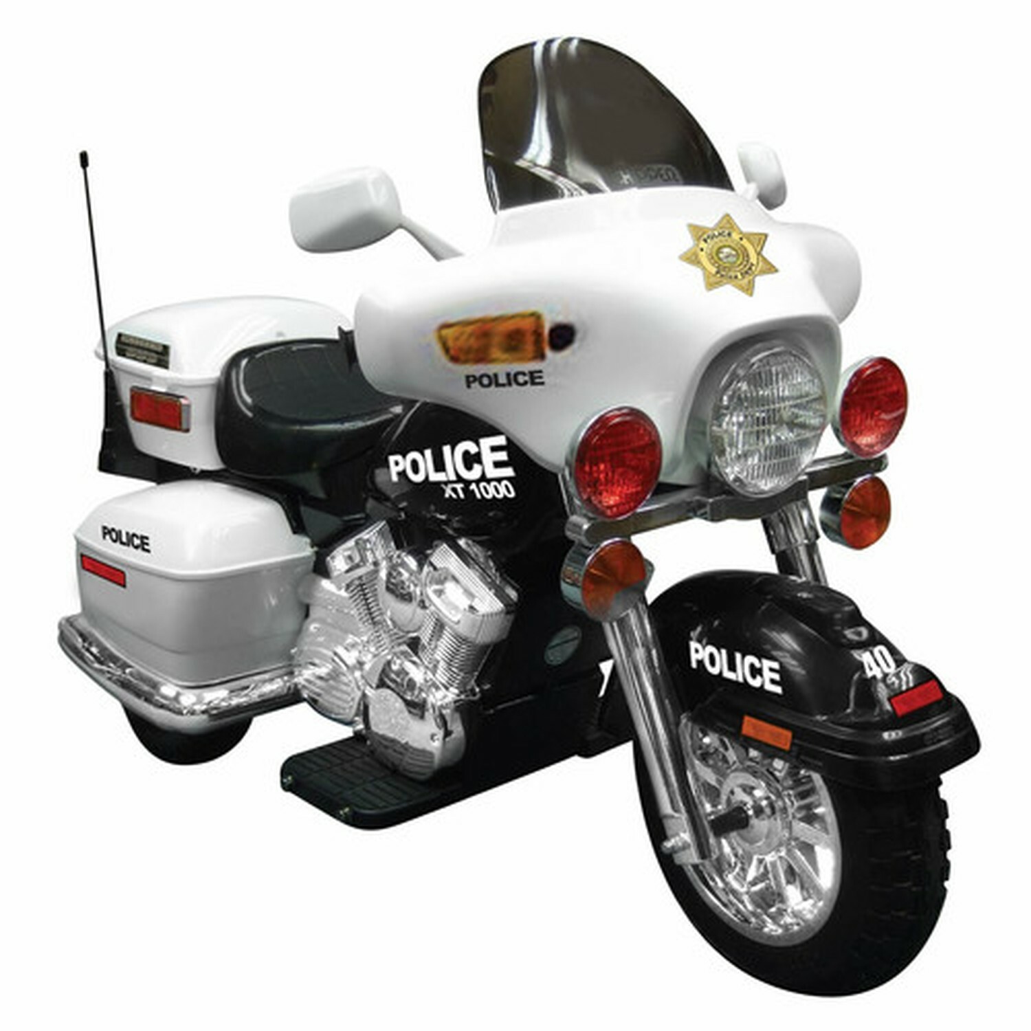 kid motorz police motorcycle battery powered riding toy