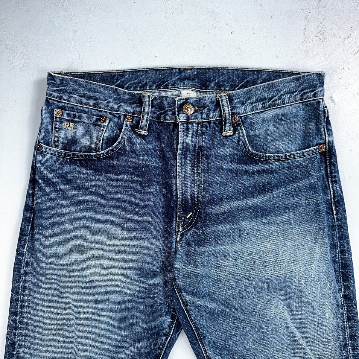 RRL Denim Zip Fly Slim Double RL Mens Jeans Mexico Sz 31x34 RRL Denim Zip Fly Slim Double RL Mens Jeans Mexico Sz 31x34