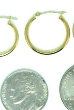 10Kt Yellow Gold 2 X 20MM Pair Hoop Earrings - PAIR - Gift Box - FREE SHIPPING