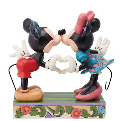 Jim Shore Disney Traditions Mickey & Minnie With Heart Hands
