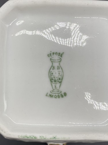 Antique 1800's Bawo Dotter Limoges Porcelain China Floral 2-Handled Biscuit Jar - Picture 8 of 13