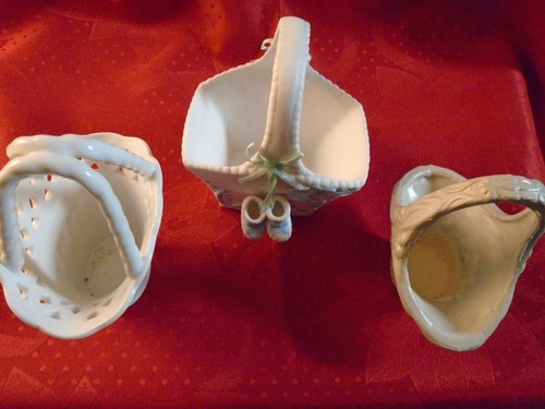 Lot of 7 Decorative Ceramic Baskets (Small) FTD & Mikasa & Unmarked Small - Picture 5 of 8