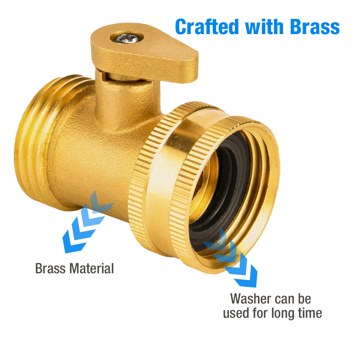 3/4" Brass Garden Hose Shut Off Valve Water Pipe Faucet Connector Handy