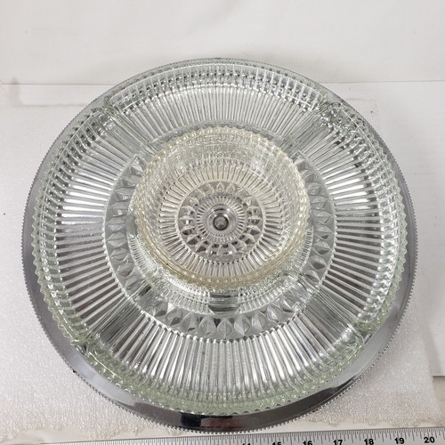 Vassoi Cristallo Vetro Vintage Argento Cromato Rotante Lazy Susan Server 6 Pezzi - Foto 5 di 14