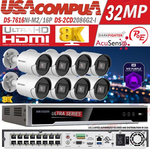 Hikvision 8K 32MP 16CH IP Security Camera System Darkfighter 4MP KIT Lot - Picture 18 of 23