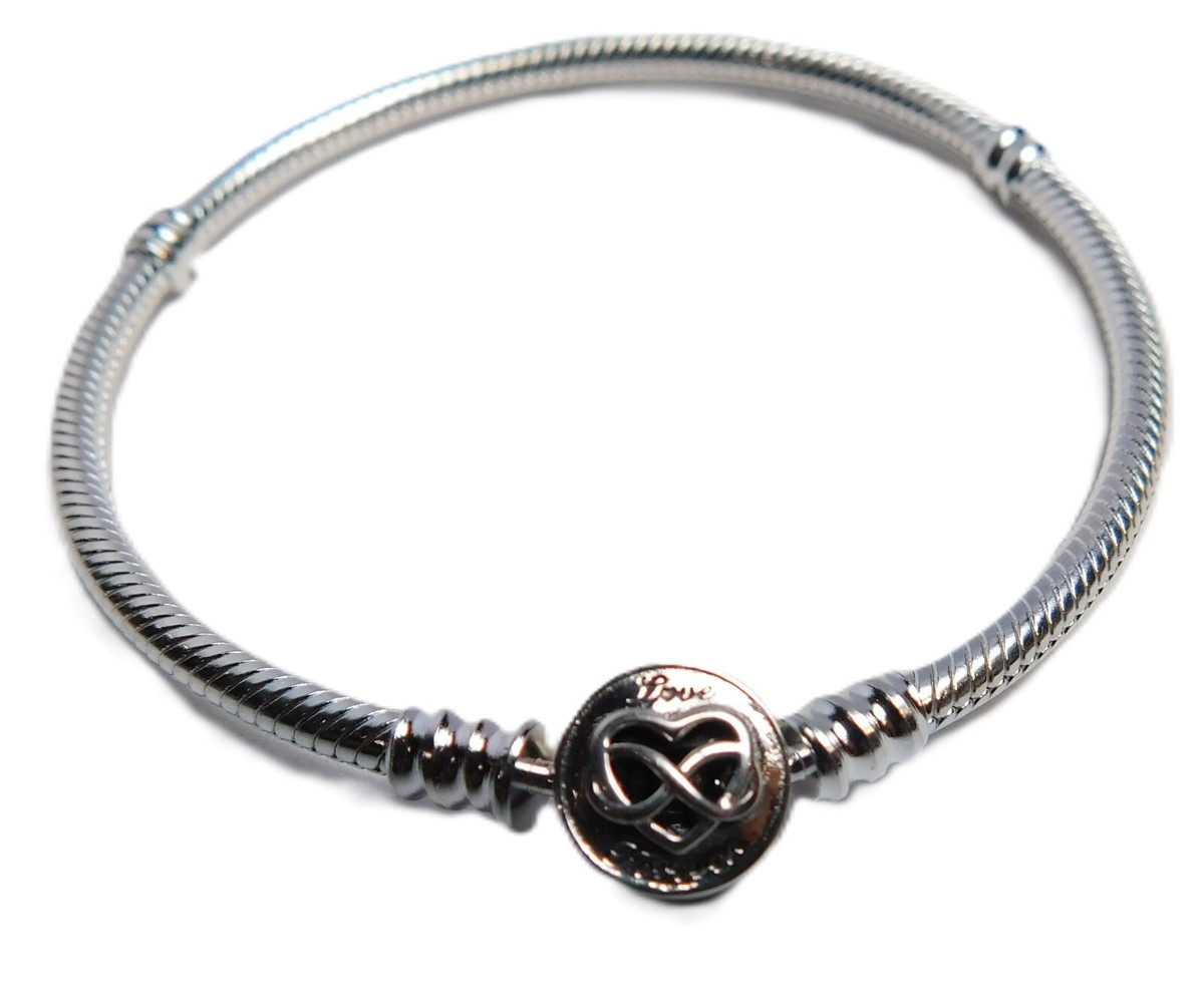 Authentic Pandora Bracelet, Heart Infinity Clasp Snake Chain