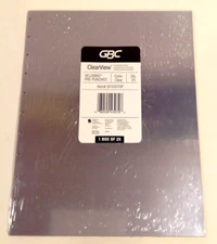 GBC VeloBind Clear View Pre-Punched Presentation Covers 11 X 8 1/2" 25/Pack NEW