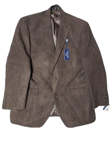 Chaps Blazer Coat Sport Jacket Brown Mens Size 42R Two Button - 第 1/9 張圖片