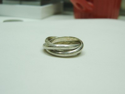 STERLING SILVER PUZZLE RING 3 TRINITY 