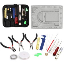 Jewelry Making Supplies Kit Beading Board Wire Pliers Repair Tools 23Pcs/Set