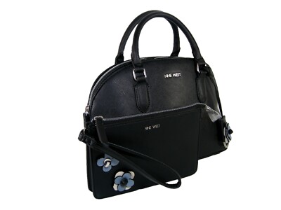 Nine West Logo Purse Handbag Crossbody Wristlet Piece Set