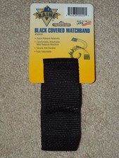 Raine Inc Military SWAT Style Covered Watchband Model 0002B Black NWT