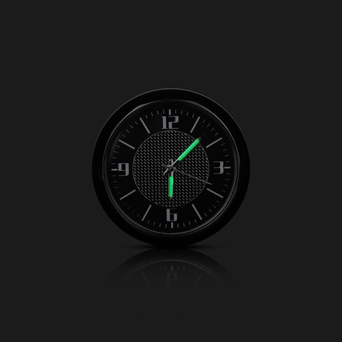 Black Car Clock Dashboard Mount Watch For Car Boat Truck Interior Accessories - Picture 9 of 12