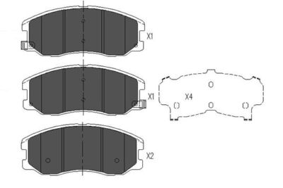 KAVO PARTS KBP-1009 Bremsbelagsatz, Scheibenbremse für CHEVROLET,OPEL,SUZUKI,VAU