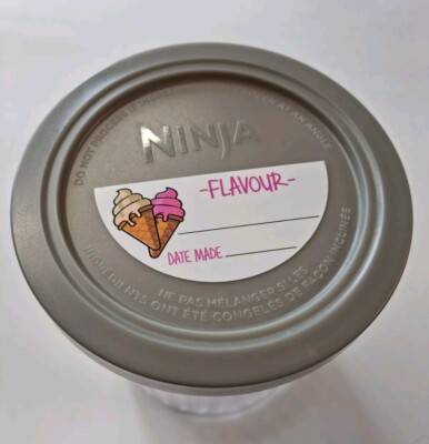 Ninja Creami Deckel Aufkleber Eis Geschmack wiederverwendbar Sticker Vinyl Etiketten