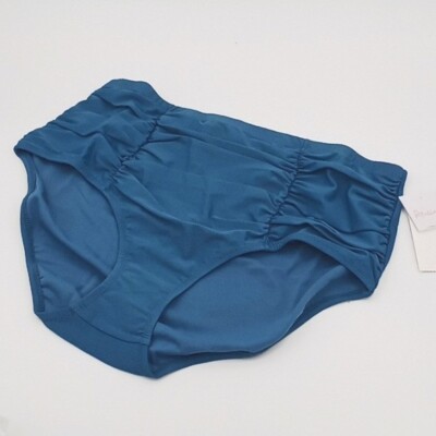 Raisins Curve Bikini Bottom Women's 18W Plus Costa Ruched High-Waist Blue