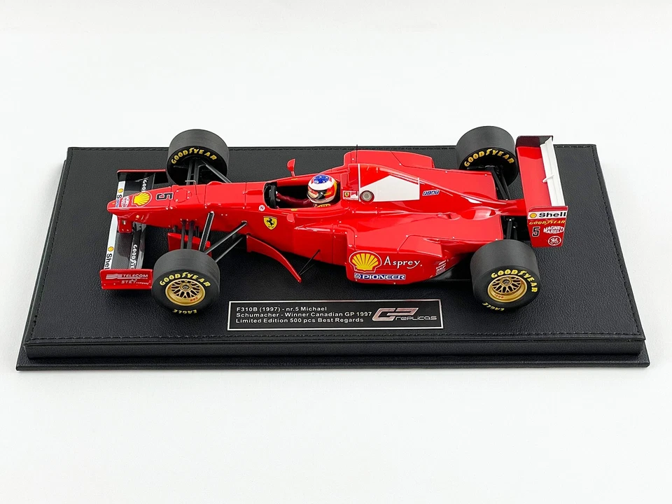 GP RÉPLICAS 1:18 Ferrari F1 F310B Michael Schumacher Ganador Canadá 1997 + Calcomanía Foto 4 de 4