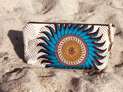  Pochette Trousse multicouleurs en coton Wax