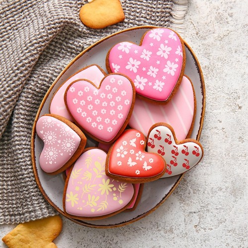 Keluna Cookie Stencils for Royal Icing - Rose Floral Stencils for Cookies Dec... - Picture 2 of 7