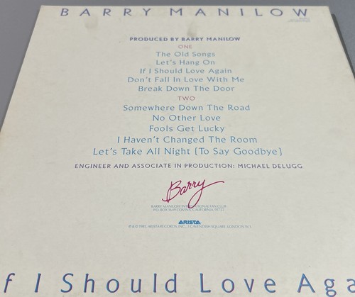Barry Manilow - If I Should Love Again - I Wanna Do It With You - Vinyl Schallplatte LP - Bild 5 von 10