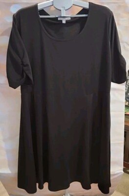 macys NY Collection, women's Size 2X Black A-Line knee length dress | eBay