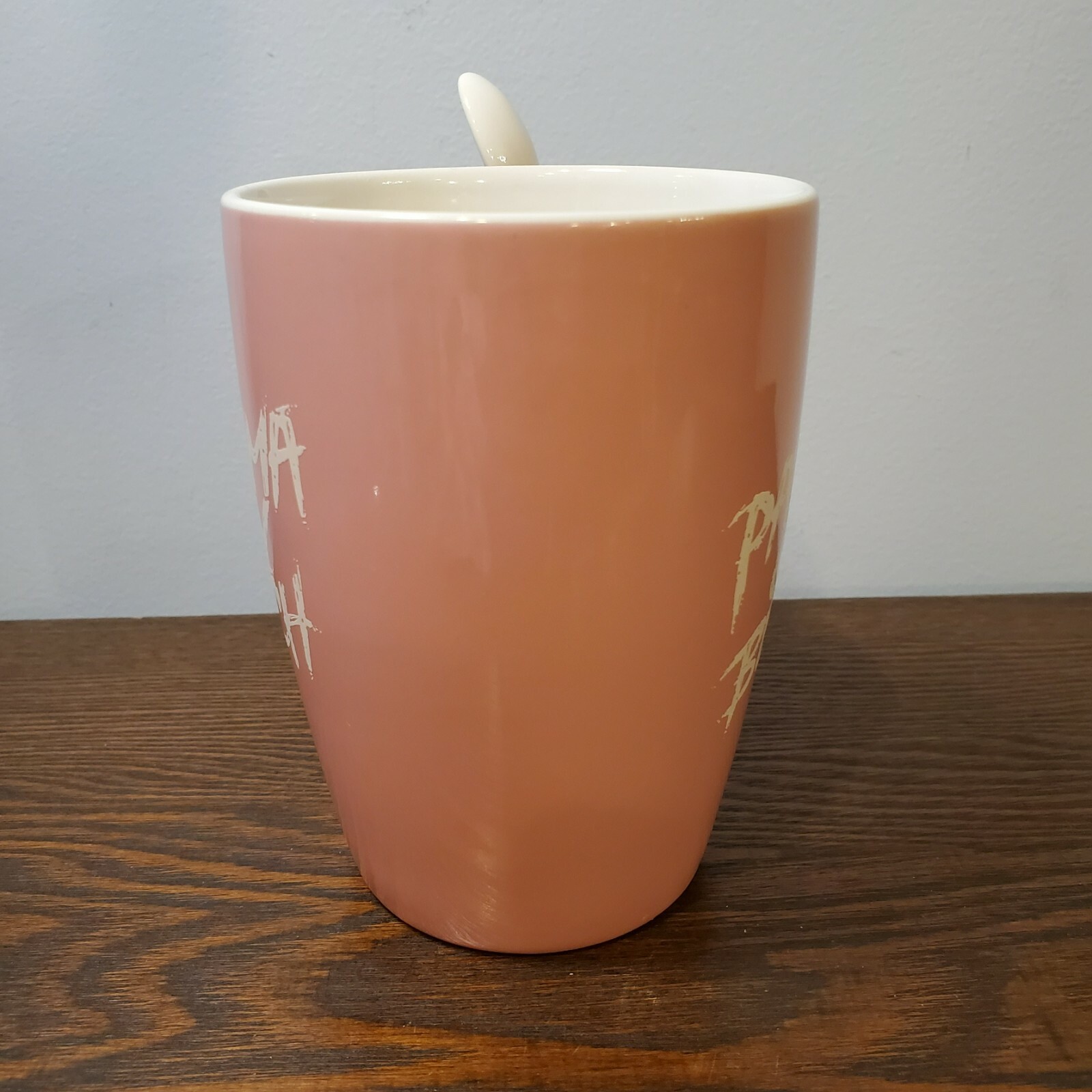 Pink Panama City Mug Souvenir Coffee Tea Cup Ceramic Spoon in Handle M Ware 