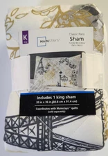 Mainstays Multicolor Classic Paris King Sham 20" X 36" , 1 Count/New